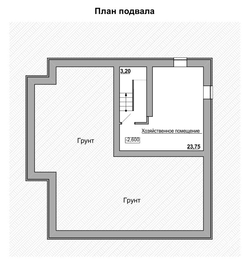 Дом с подвалом план